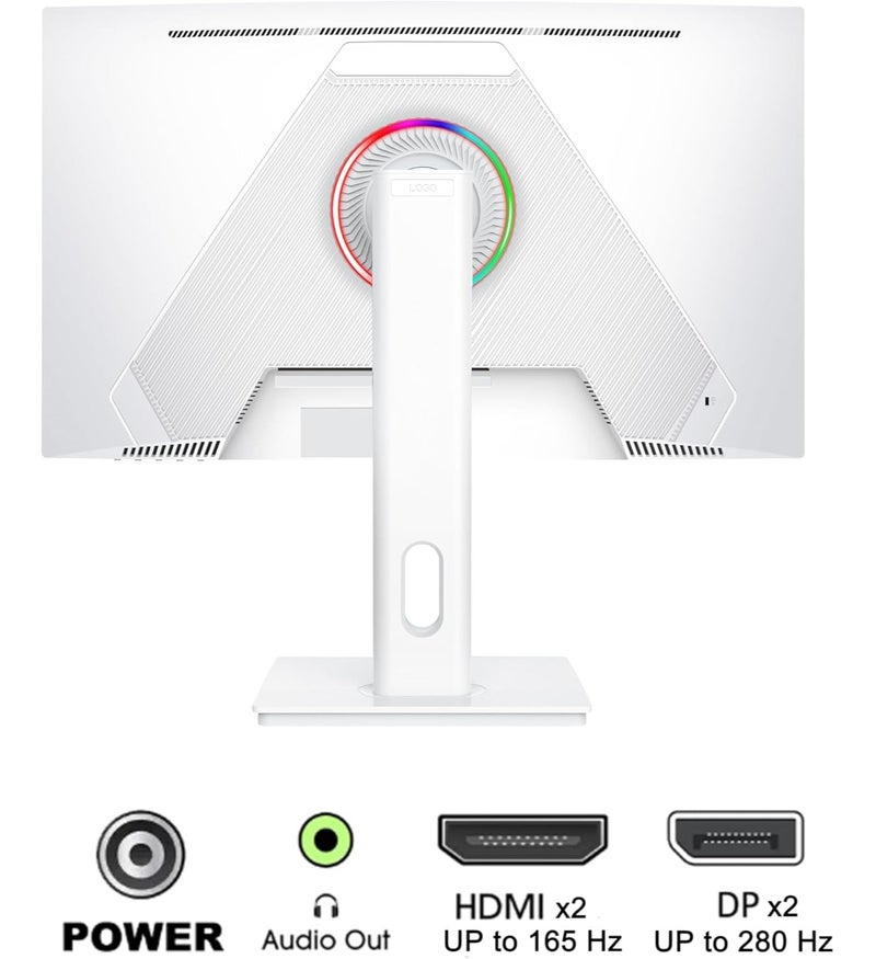 JN 27" Gaming Monitor Full HD 1080P 1920x1080 280Hz, DP1.4, HDMI2.1, FreeSync & G-Sync Compatible, 1ms (VRB), Curved VA Screen - Image 3